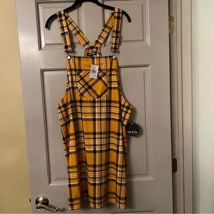 NWT - Jolie and Joy (Rainbow) plaid overall dress